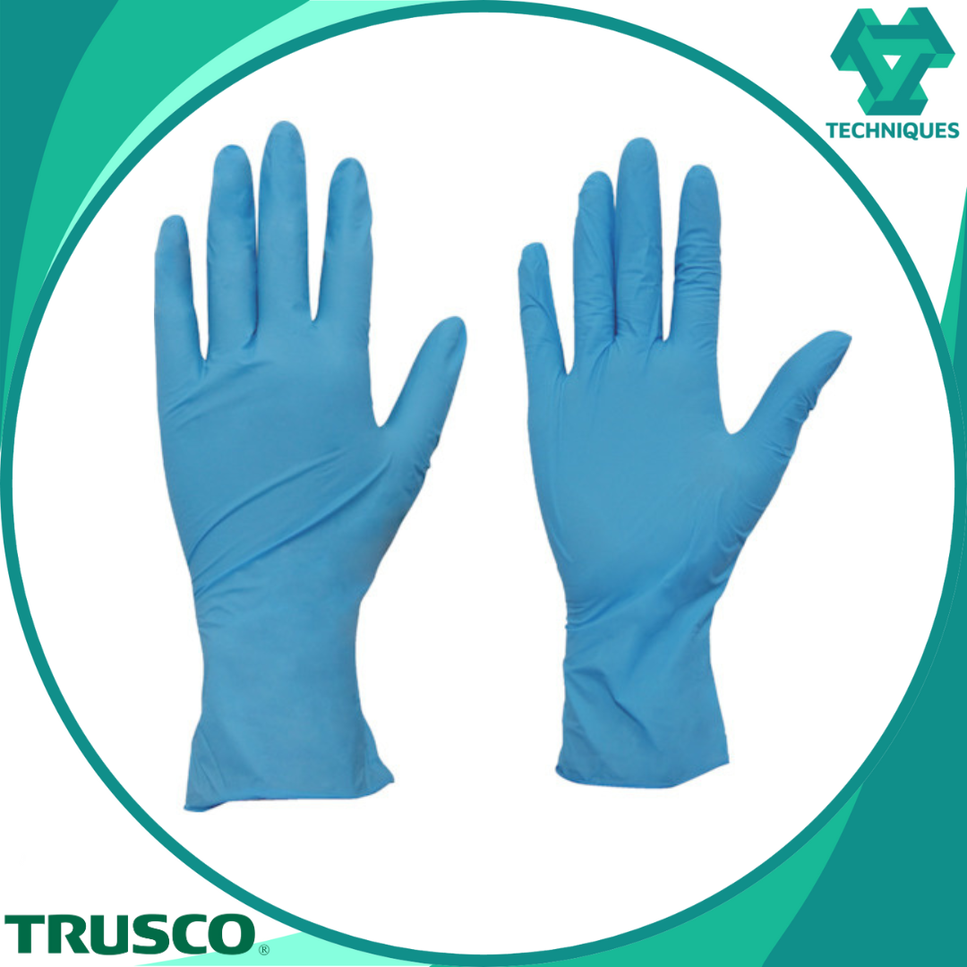 TRUSCO Disposable Nitrile Ultra-Thin Gloves (100 count)